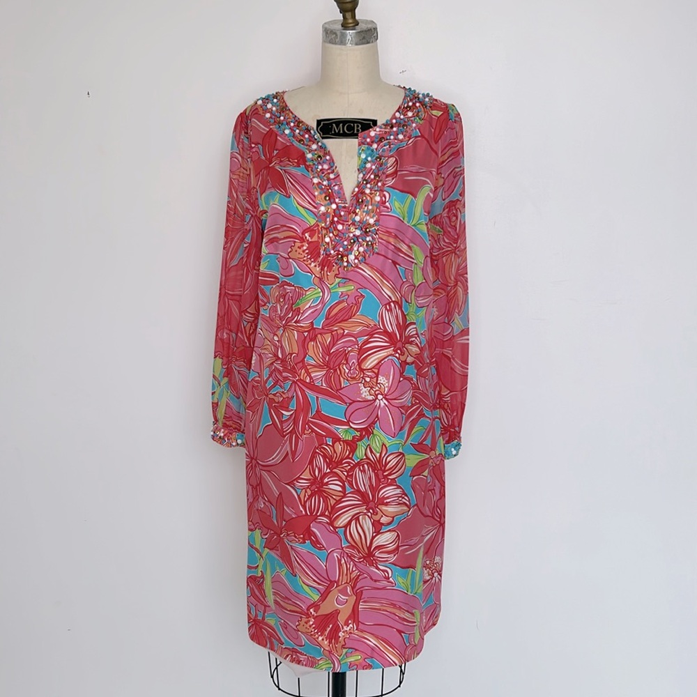 Lilly Pulitzer Pink Floral Mini Dress